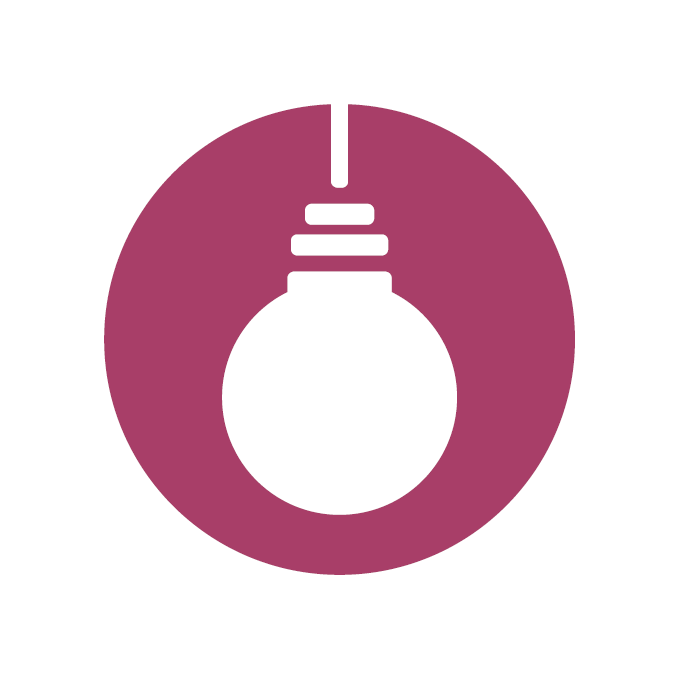 Das Einfallsreich Grafikdesign. Grünes Icon mit einer Glühbirne